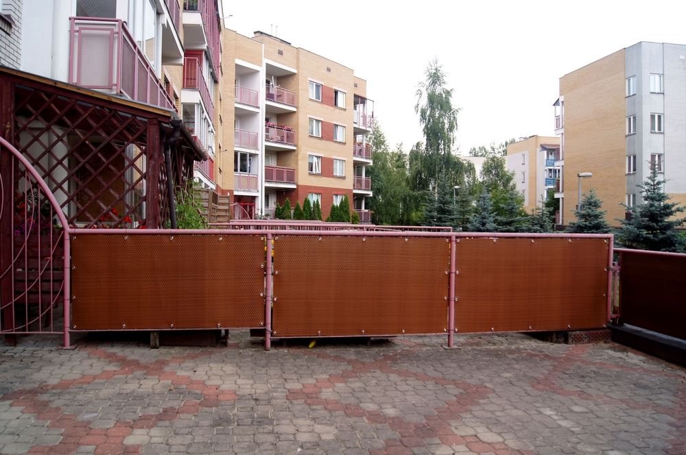 Balkonová zástěna - umělý ratan, 0,8x3m - tmavě šedá-světle šedá