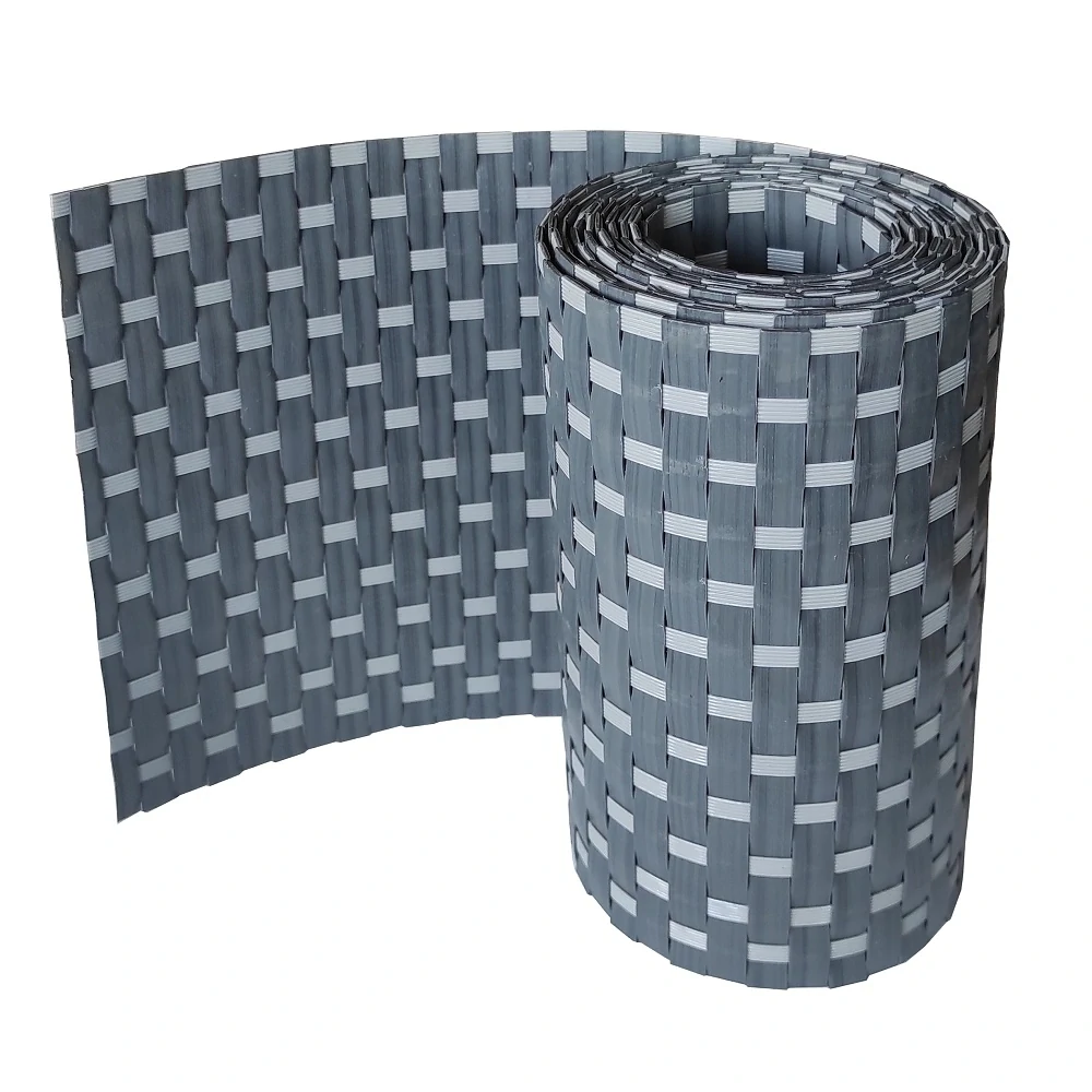 Ratanový stínící pás - tmavě šedá-světle šedá, 19cm x 2,55m