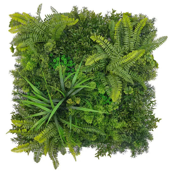 MINI WALL GREEN moss fern flora, dílec 50 x 50 cm