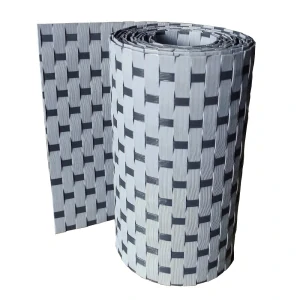 Ratanový stínící pás - světle šedá-tmavě šedá, 19cm x 2,55m