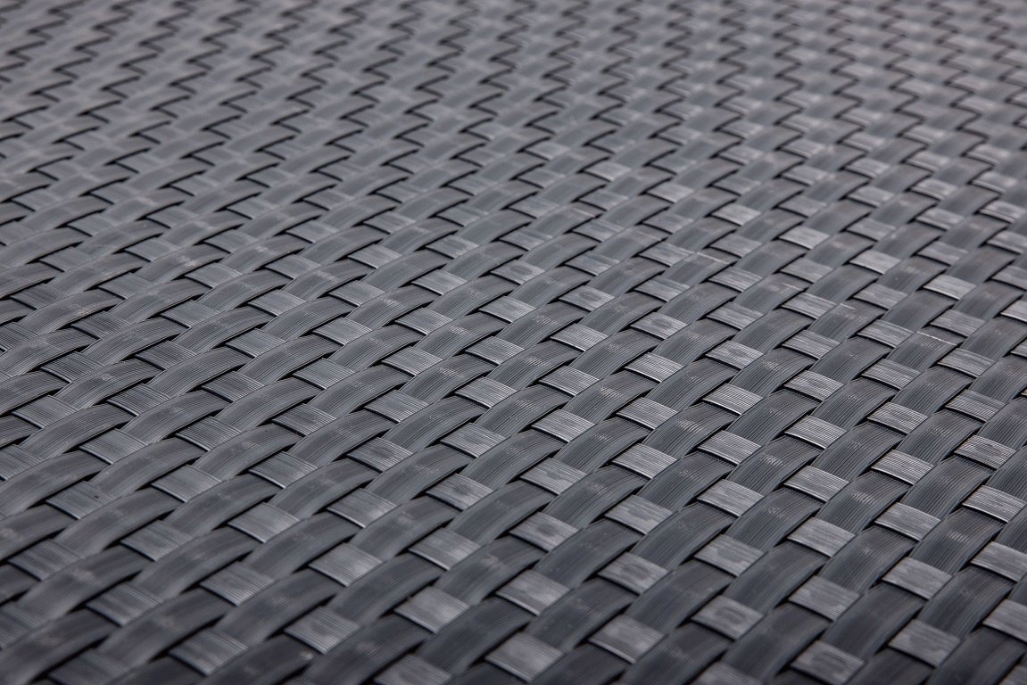 Umělý ratan - ocelově šedá, výška 1,1m