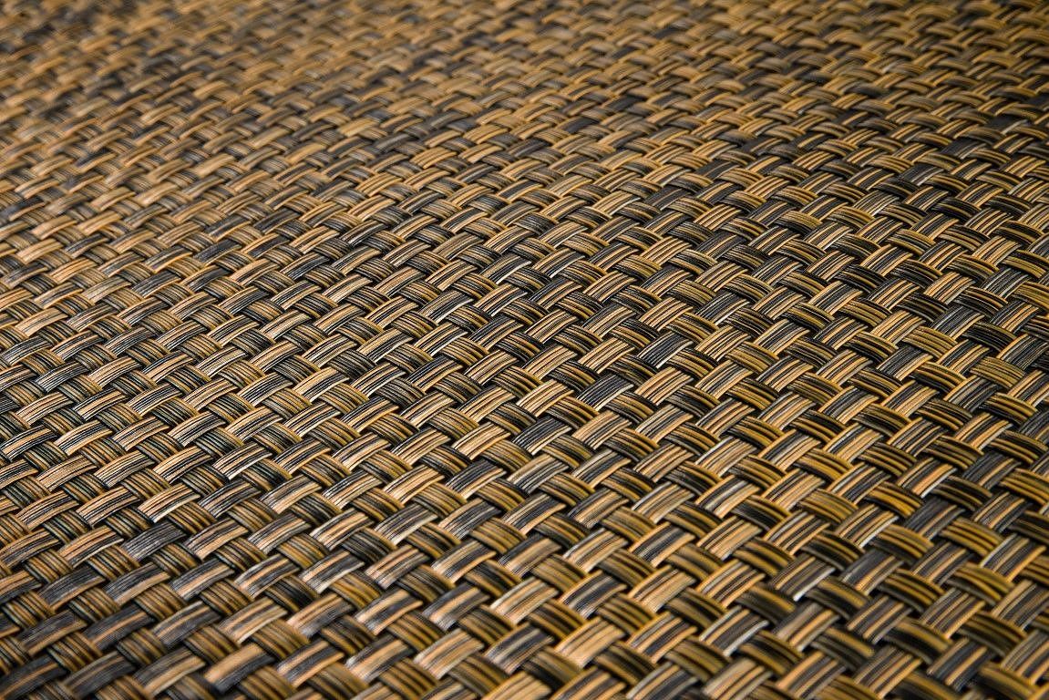 Umělý ratan - černo-zlatá, balení 0,9x20m