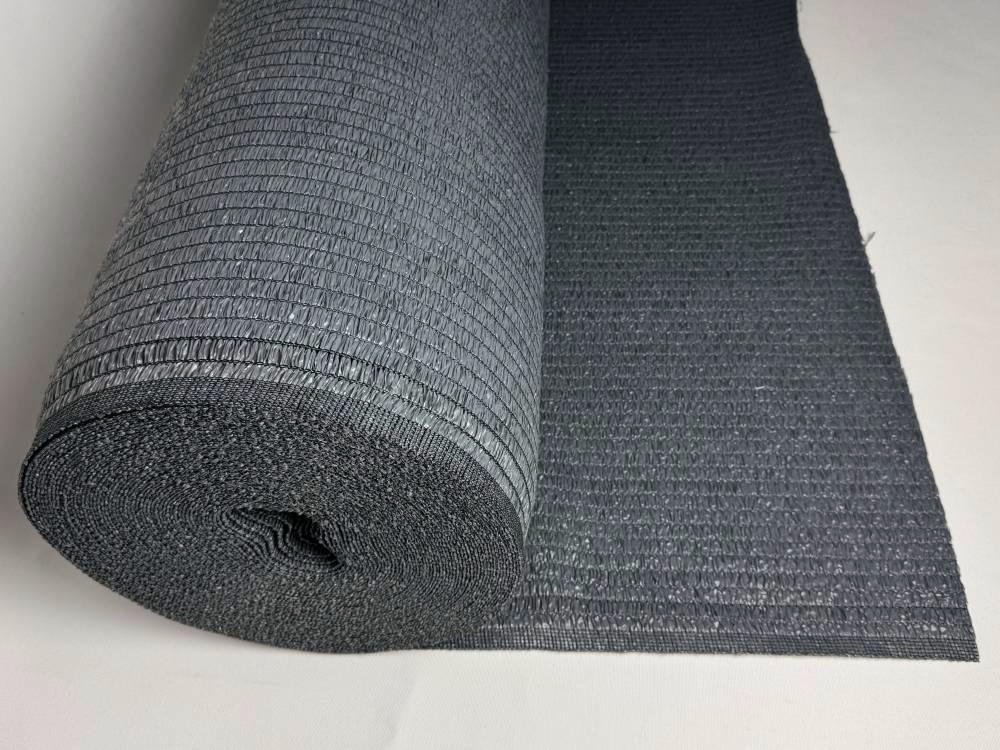Stínící tkanina 200 g/m2, tmavě šedá, výška 1,6m - metráž