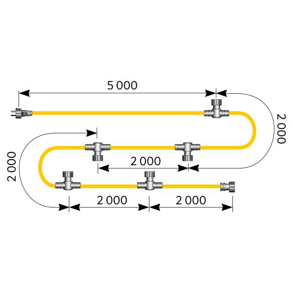 Hlavní kabel STP-3, 15m