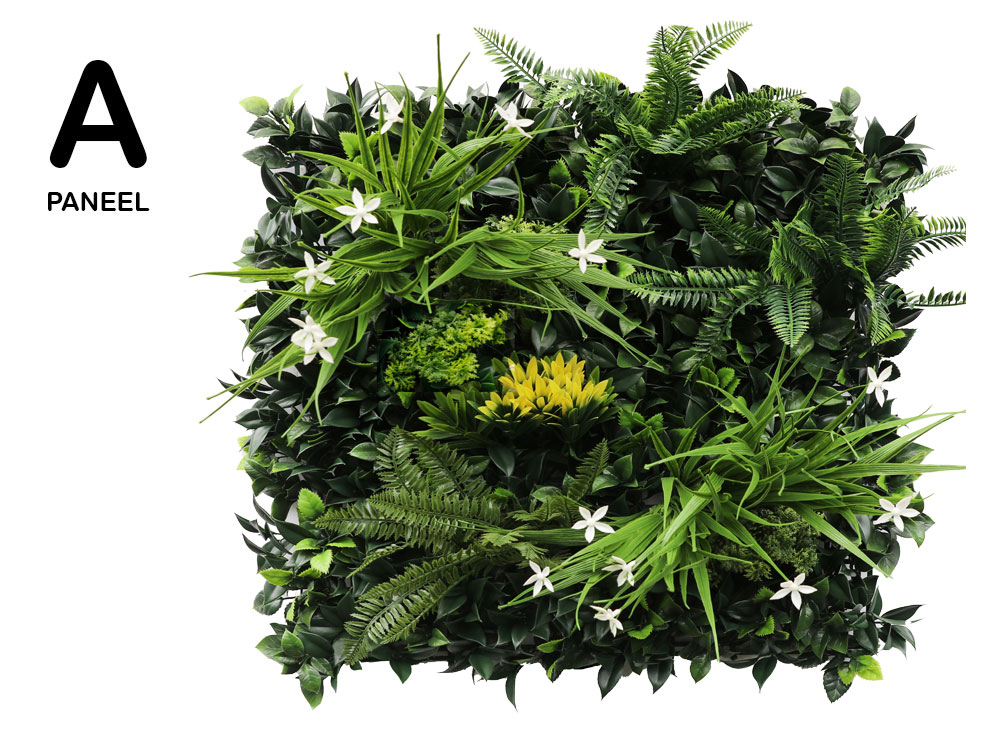 MINI WALL GREEN moss fern, dílec 50 x 50 cm