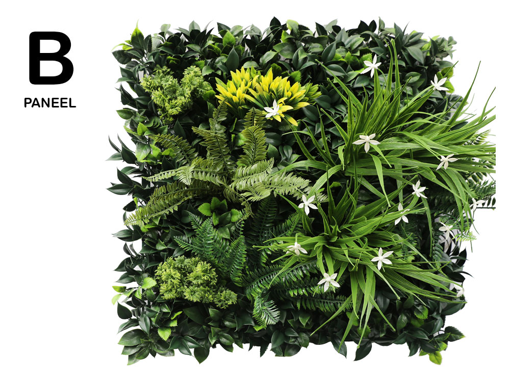 MINI WALL GREEN moss fern, dílec 50 x 50 cm