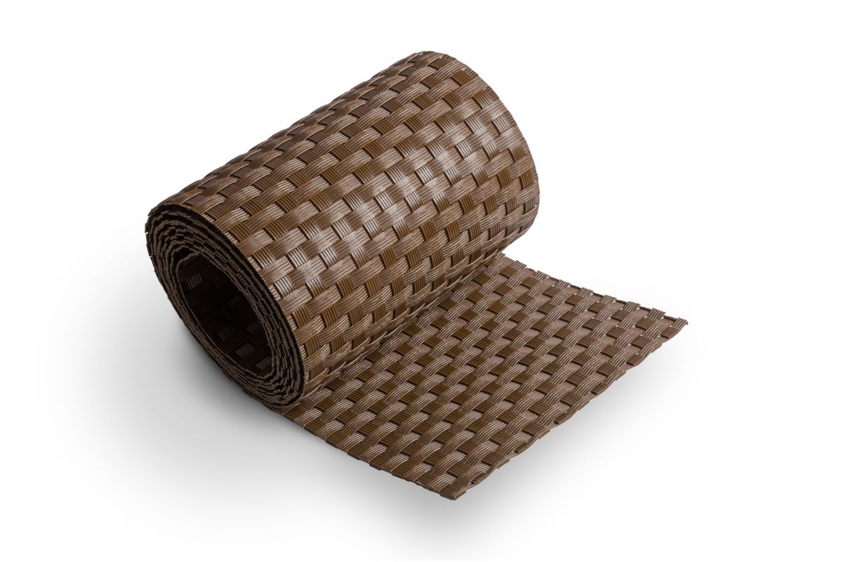 Ratanový stínící pás - hnědá, 19cm x 2,55m