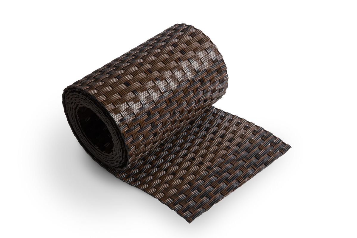 Ratanový stínící pás - černo-hnědá, 19cm x 2,55m