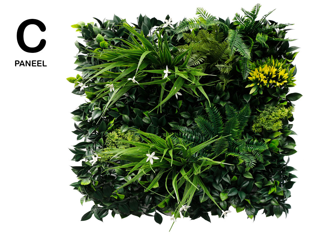 MINI WALL GREEN moss fern, dílec 50 x 50 cm