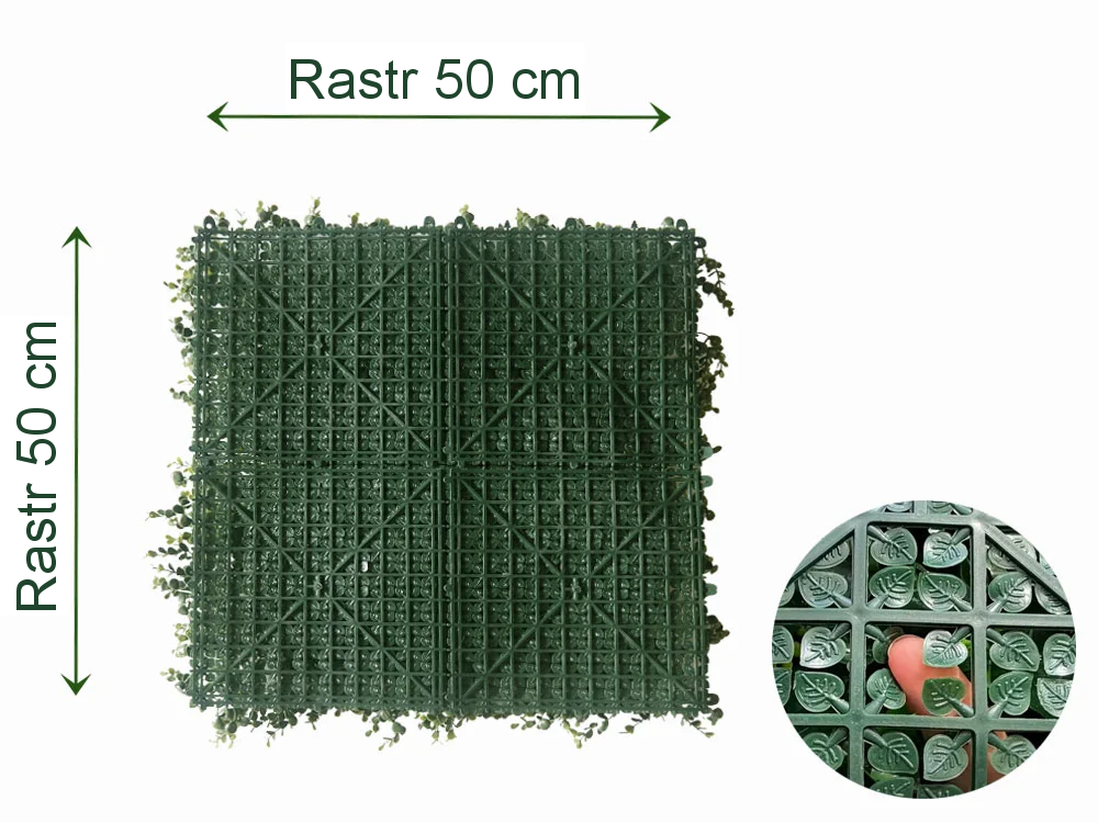 Buxus long green, dílec 50 x 50 cm