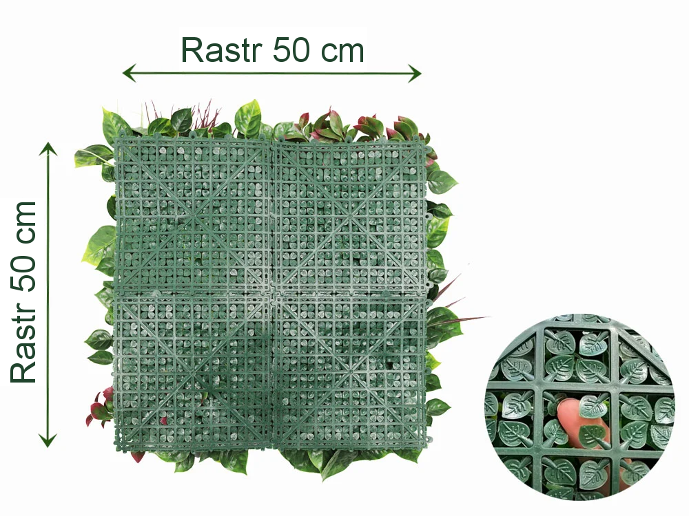 MINI WALL GREEN rich mix of plants, dílec 50 x 50 cm
