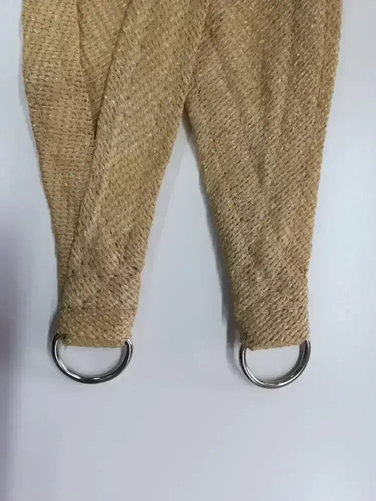 Stínící síť proti slunci, písková, 3,7 x 3,7 m