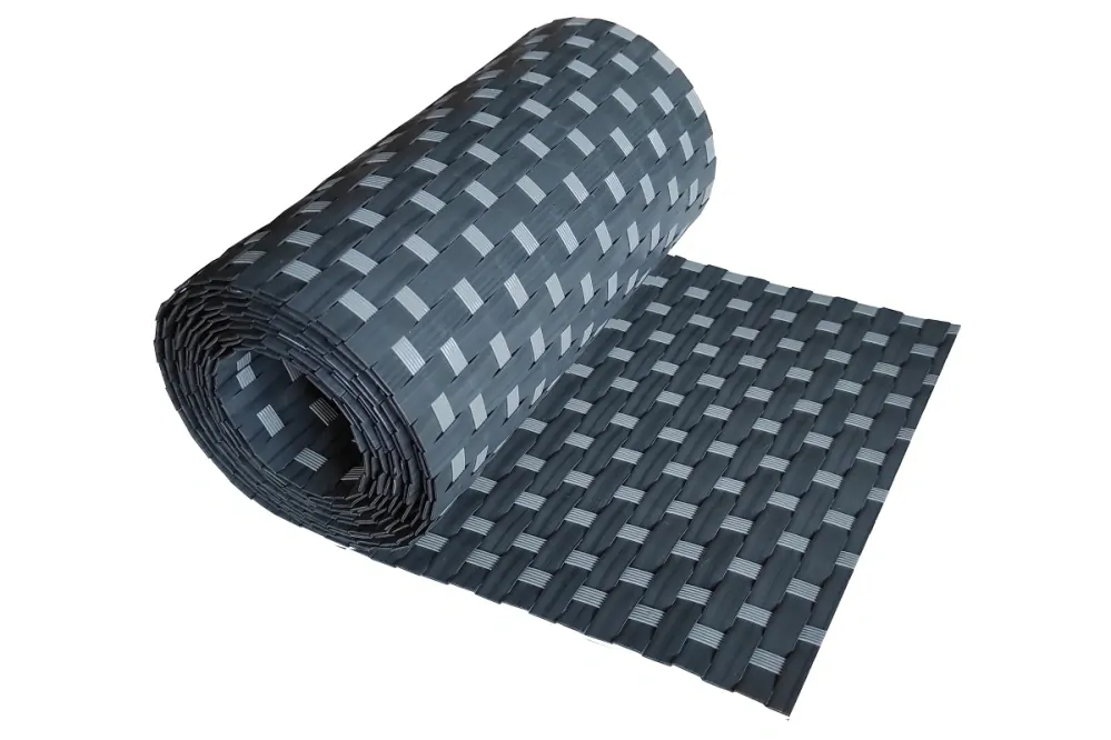 Ratanový stínící pás - tmavě šedá-světle šedá, 19cm x 2,55m