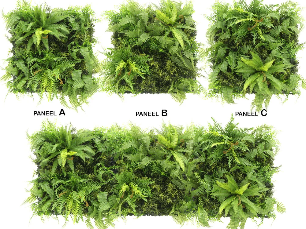 MINI WALL GREEN bush fern , dílec 50 x 50 cm