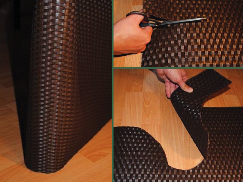 Umělý ratan - světle šedá-tmavě šedá, výška 1m