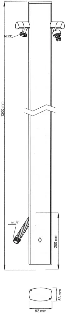 Zahradní sloupek TOTEM - černý