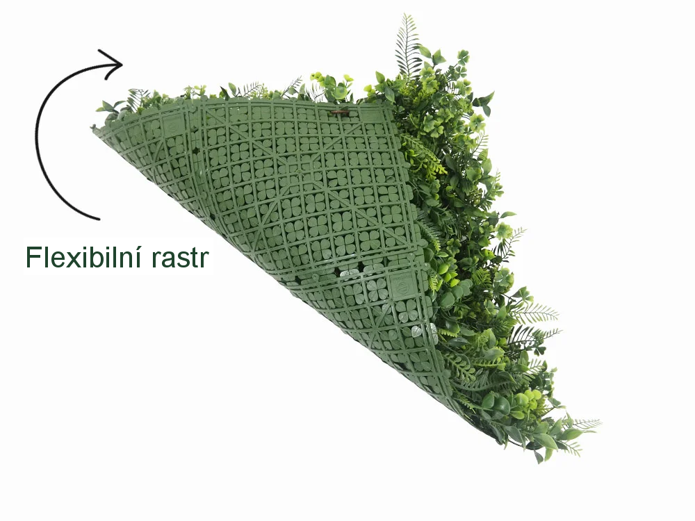 MINI WALL GREEN Fern and clover, dílec 50 x 50 cm