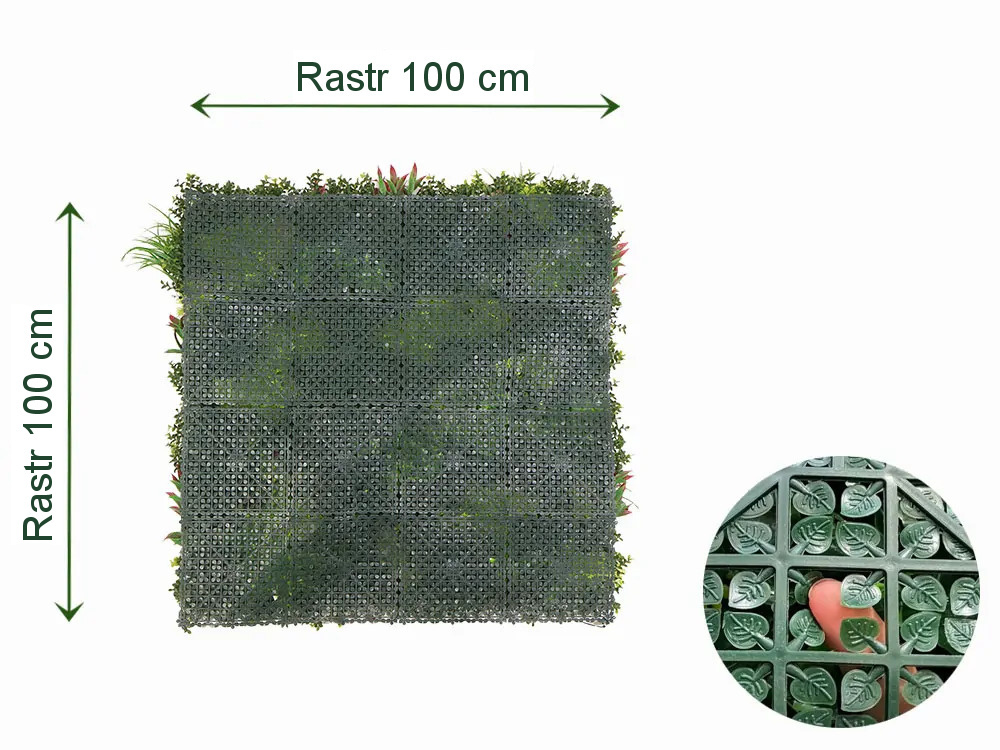 WALL GREEN Heather moss plant, dílec 100 x 100 cm