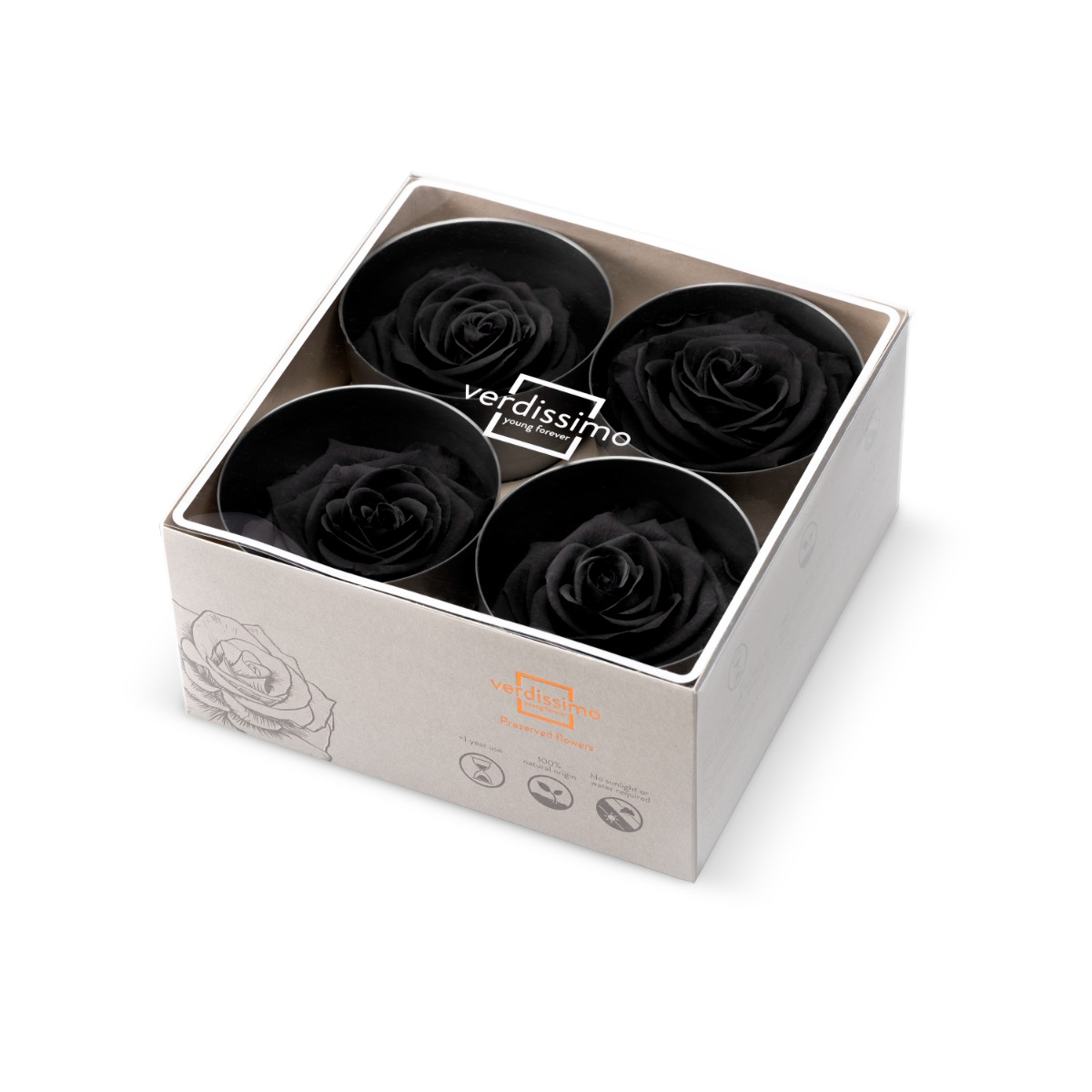 Hlavy růží - premium 4 ks