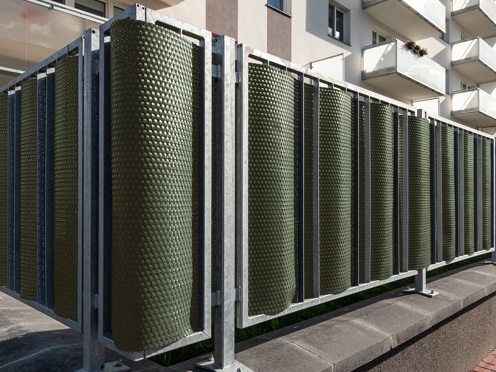 Umělý ratan - světle šedá-tmavě šedá, výška 1m