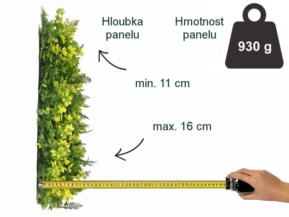 MINI WALL GREEN herb, dílec 50 x 50 cm
