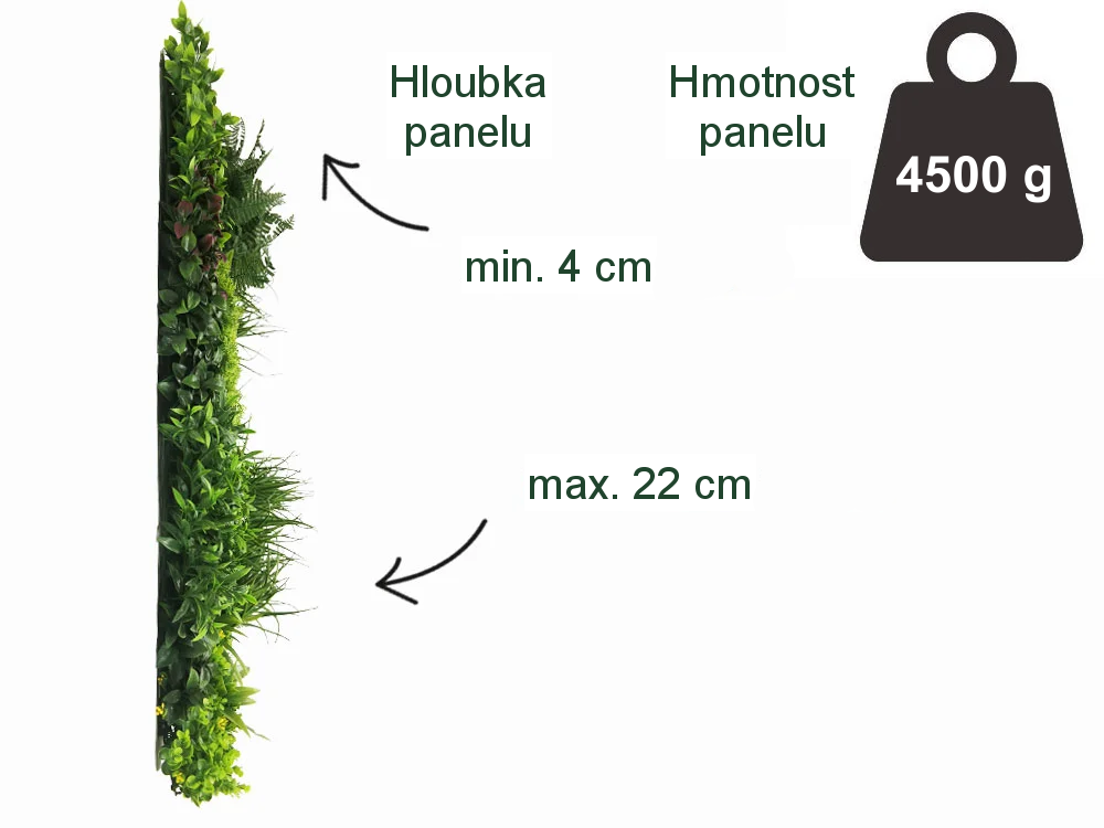 WALL GREEN Jungle - yellow / white flower, dílec 100 x 100 cm
