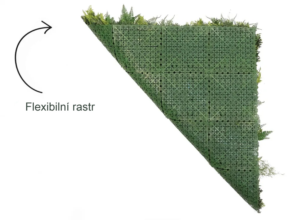 WALL GREEN beard moss fern, dílec 100 x 100 cm
