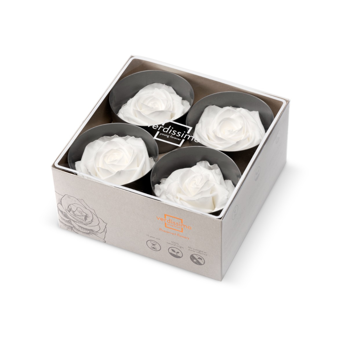 Hlavy růží - premium 4 ks