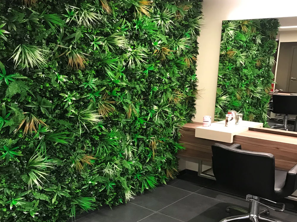 WALL GREEN white Fern, dílec 100 x 100 cm