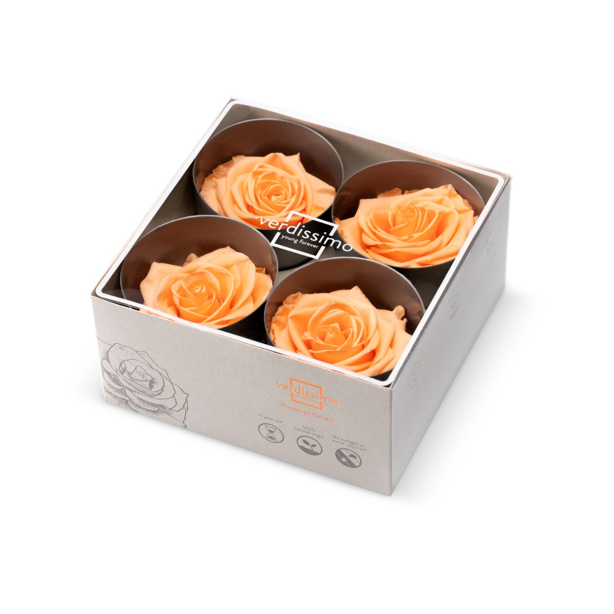 Hlavy růží - premium 4 ks