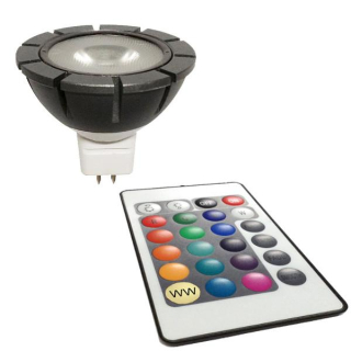Sada Power LED, MR16, 12 V AC, RGB, 3,5 W + ovládání