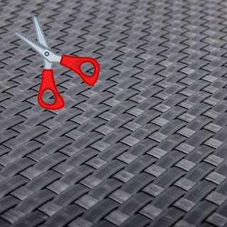 Umělý ratan - ocelově šedá, výška 1,1m