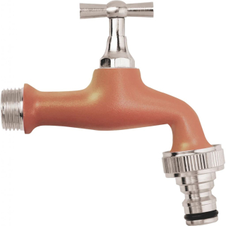 Zahradní ventil sedlový 1/2", cihlový, chrom