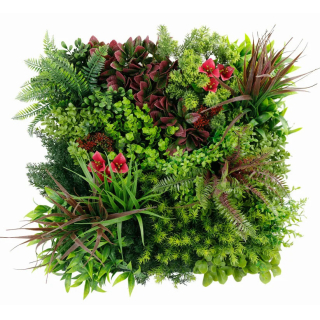 MINI WALL GREEN rich red mix, dílec 50 x 50 cm
