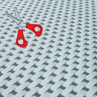 Umělý ratan - světle šedá-tmavě šedá, výška 1m