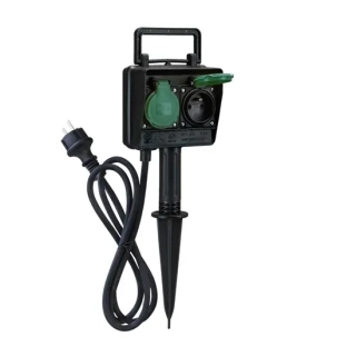 Přenosný zahradní sloupek - 2 zásuvky