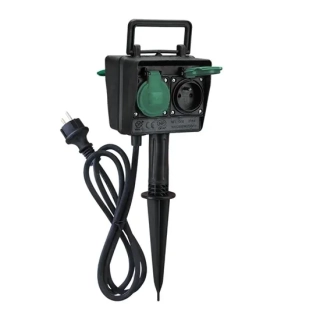 Přenosný zahradní sloupek - 4 zásuvky